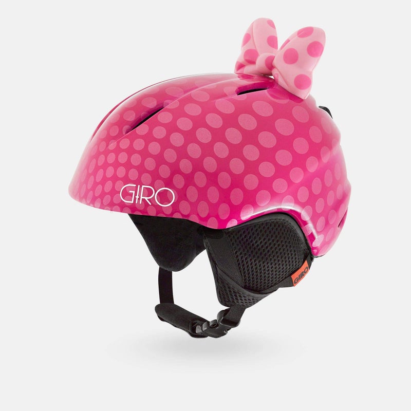 Giro Launch Plus Kids Ski Helmet - Snowboard Helmet for Boys & Girls - Pink Bow Polka Dots - Size S (52-55.5 cm) - Image 1